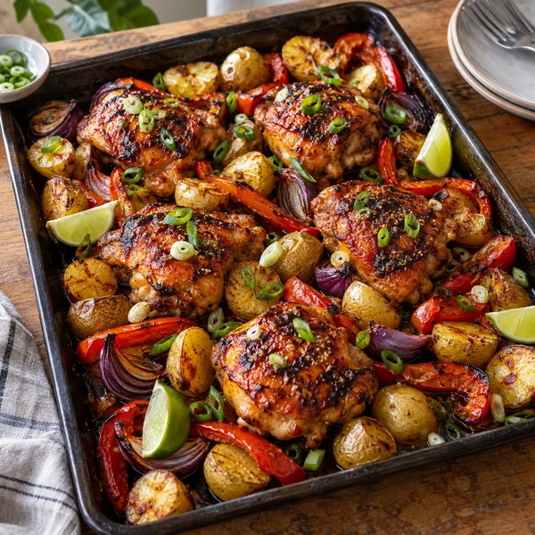 Gochujang Yoghurt Chicken Traybake