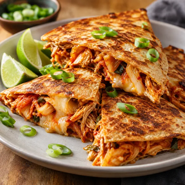 Kimchi Chicken Quesadillas